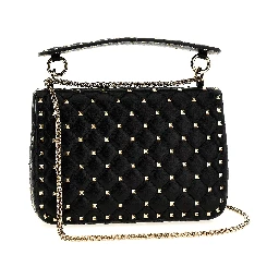Black Lamb Leather Shoulder Bag