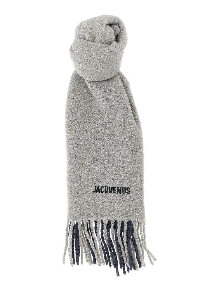 Gray Wool Scarf