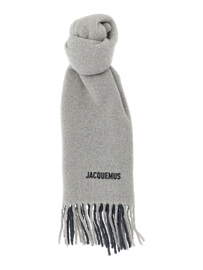 Gray Wool Scarf