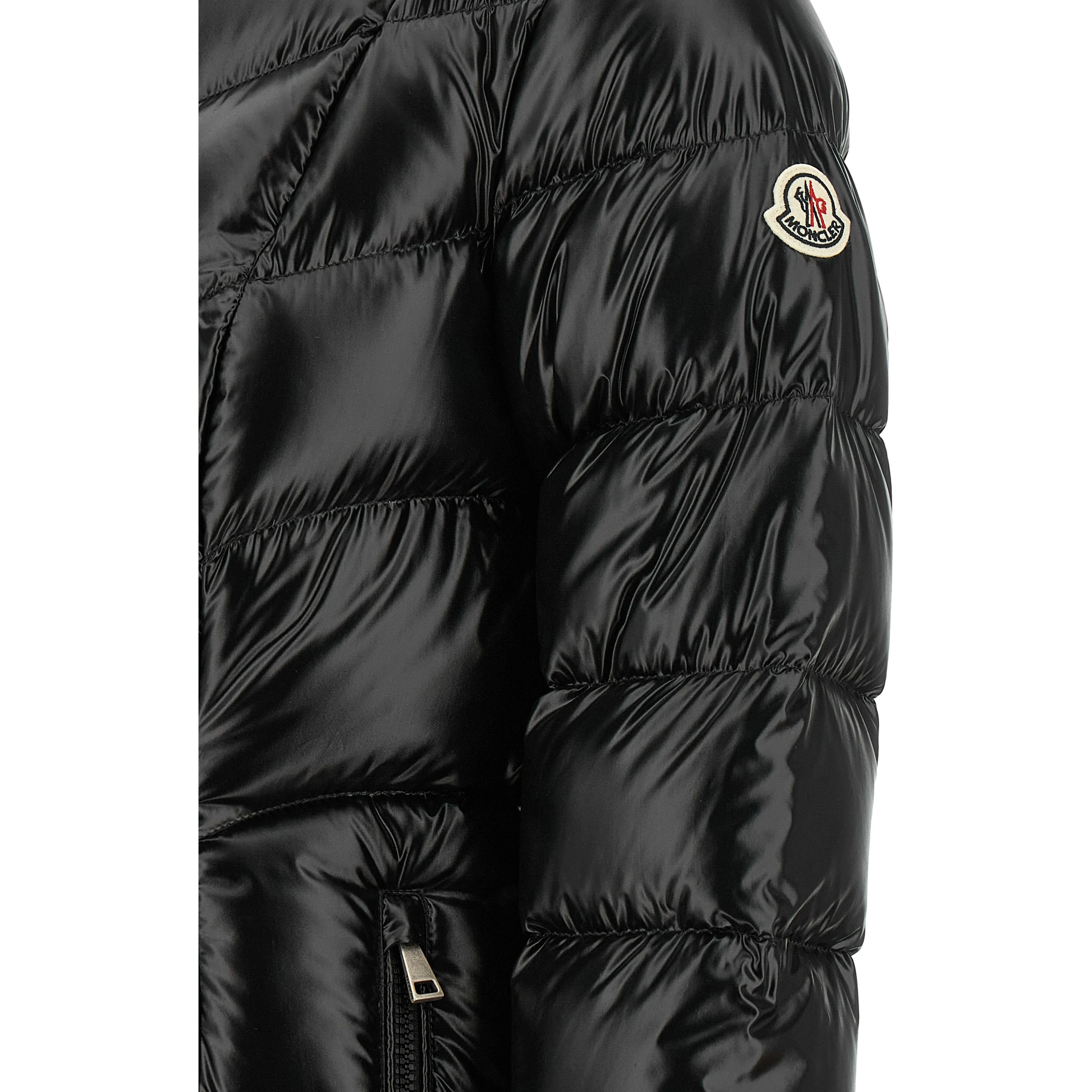 Black Polyamide Full-Length Jacket