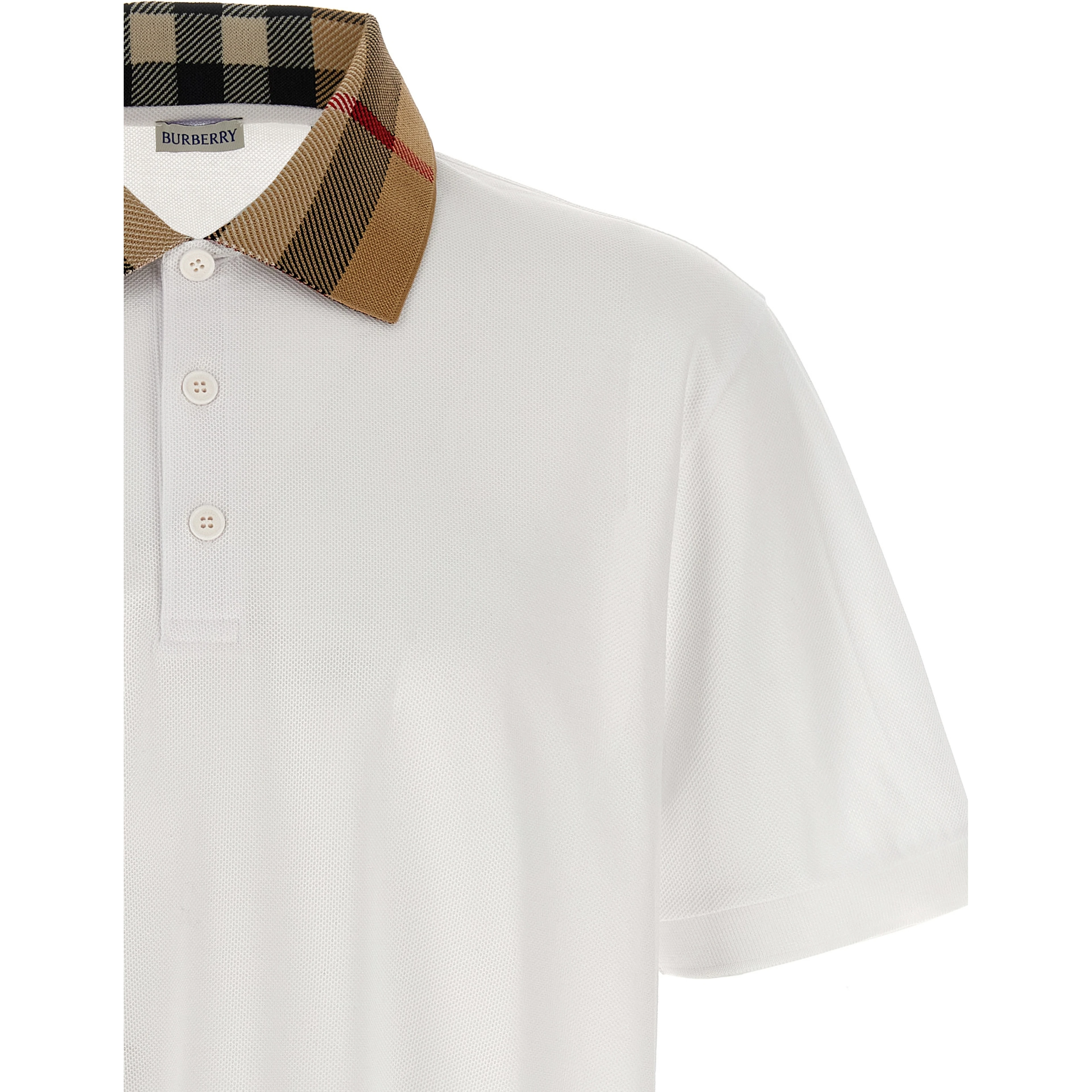 White Cotton Polo Shirt