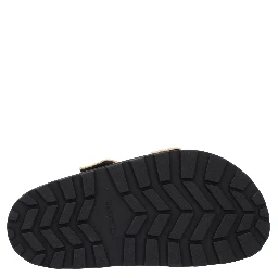 Beige Raffia Slippers