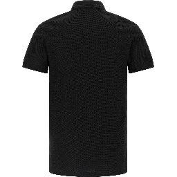 Black Cotton Polo Shirt