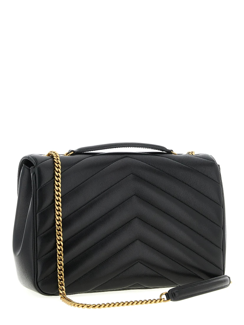 Black Lamb Leather Shoulder Bag