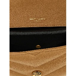 Beige Lamb Leather Crossbody Bag