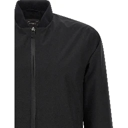Black Polyester Bomber