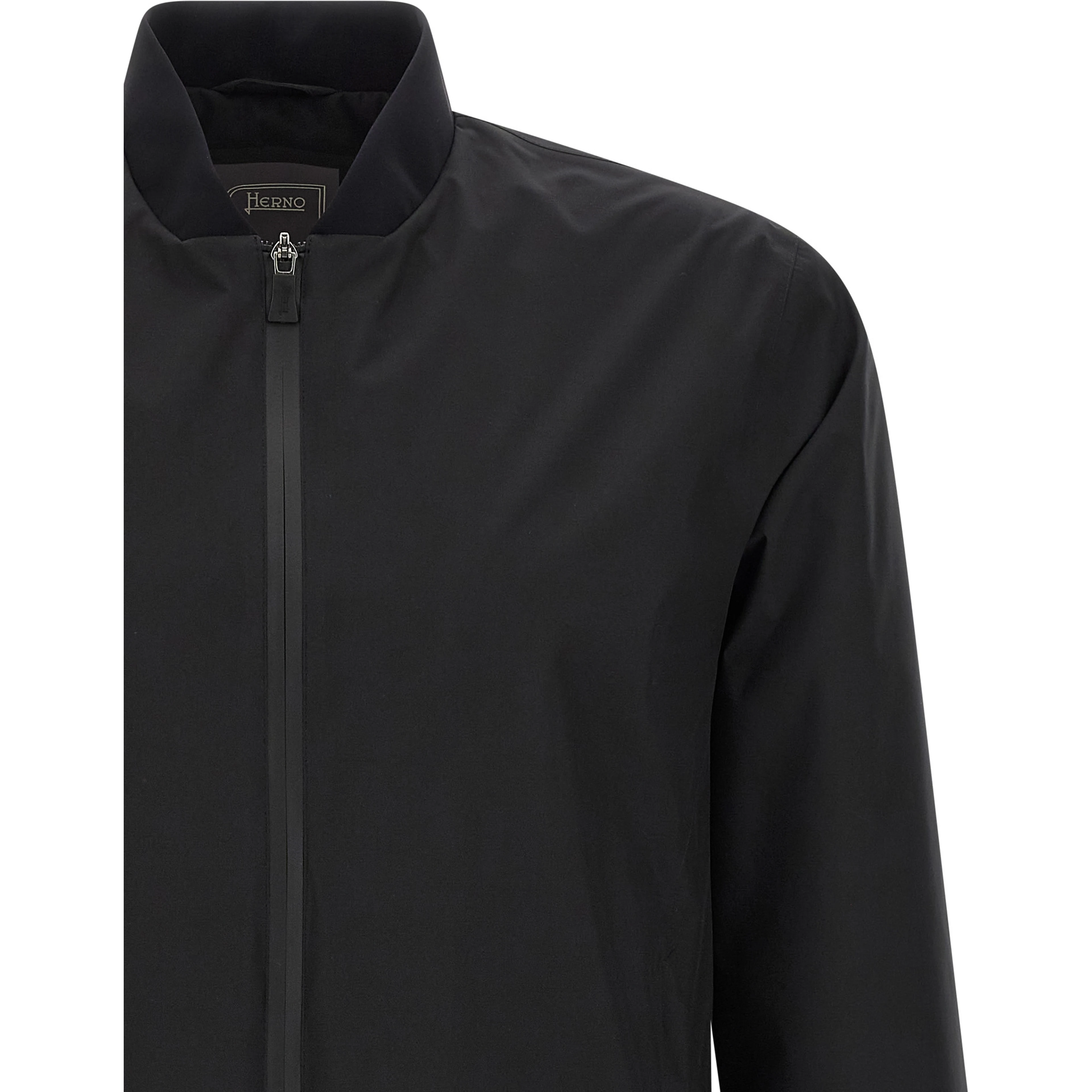 Black Polyester Bomber