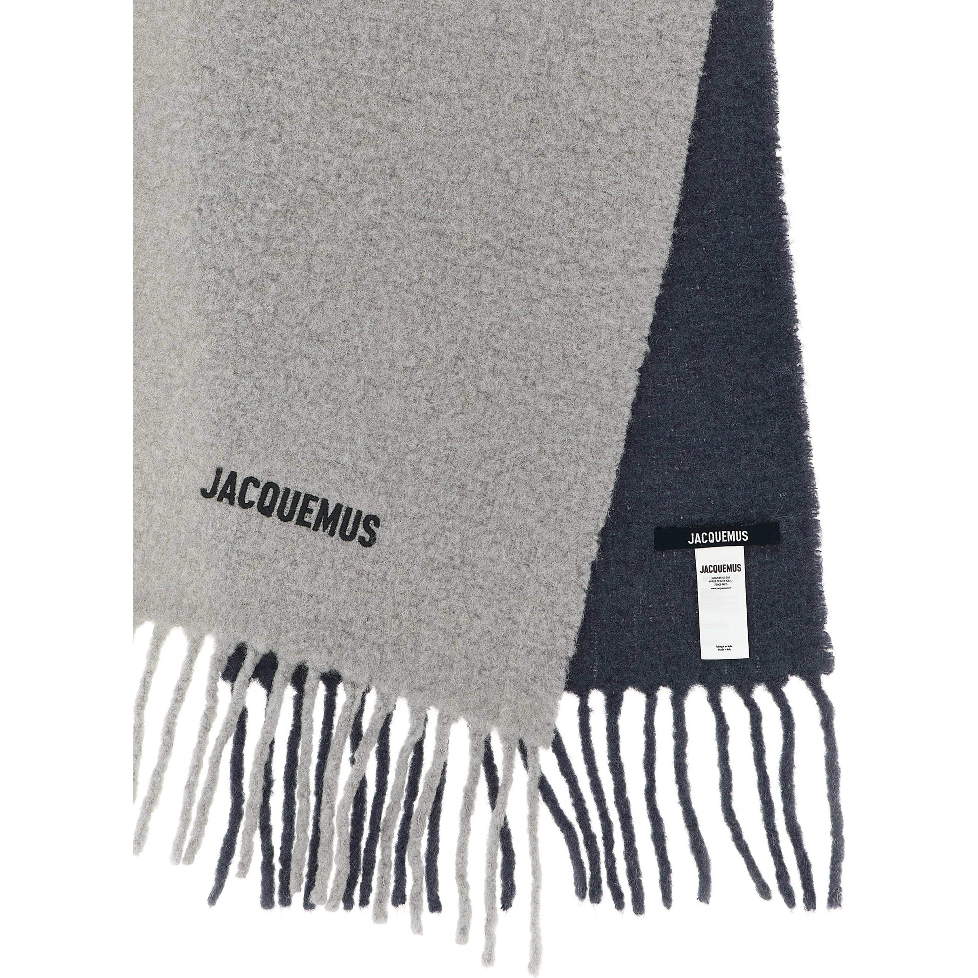 Gray Wool Scarf