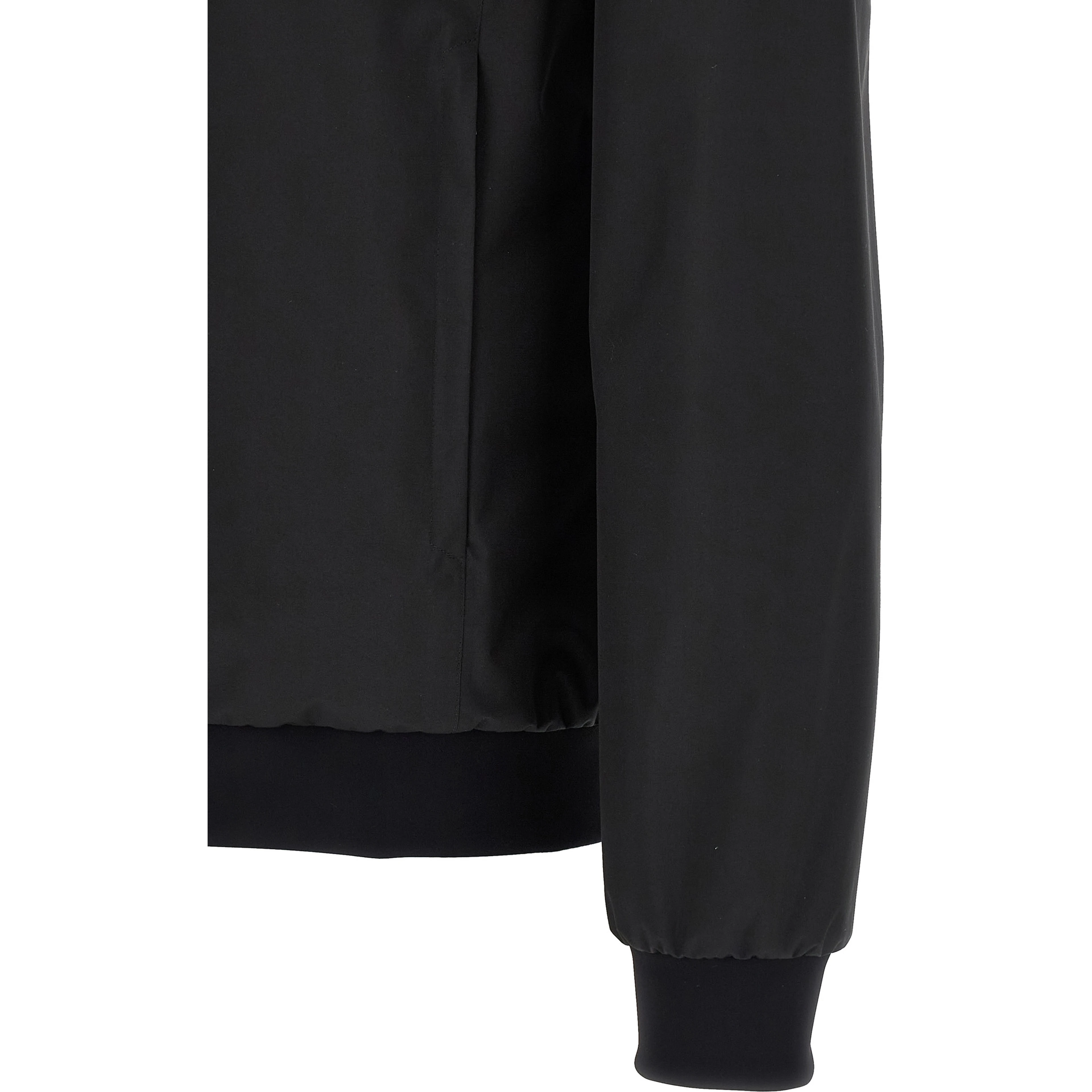 Black Polyester Bomber