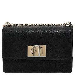 Black Leather Crossbody Bag