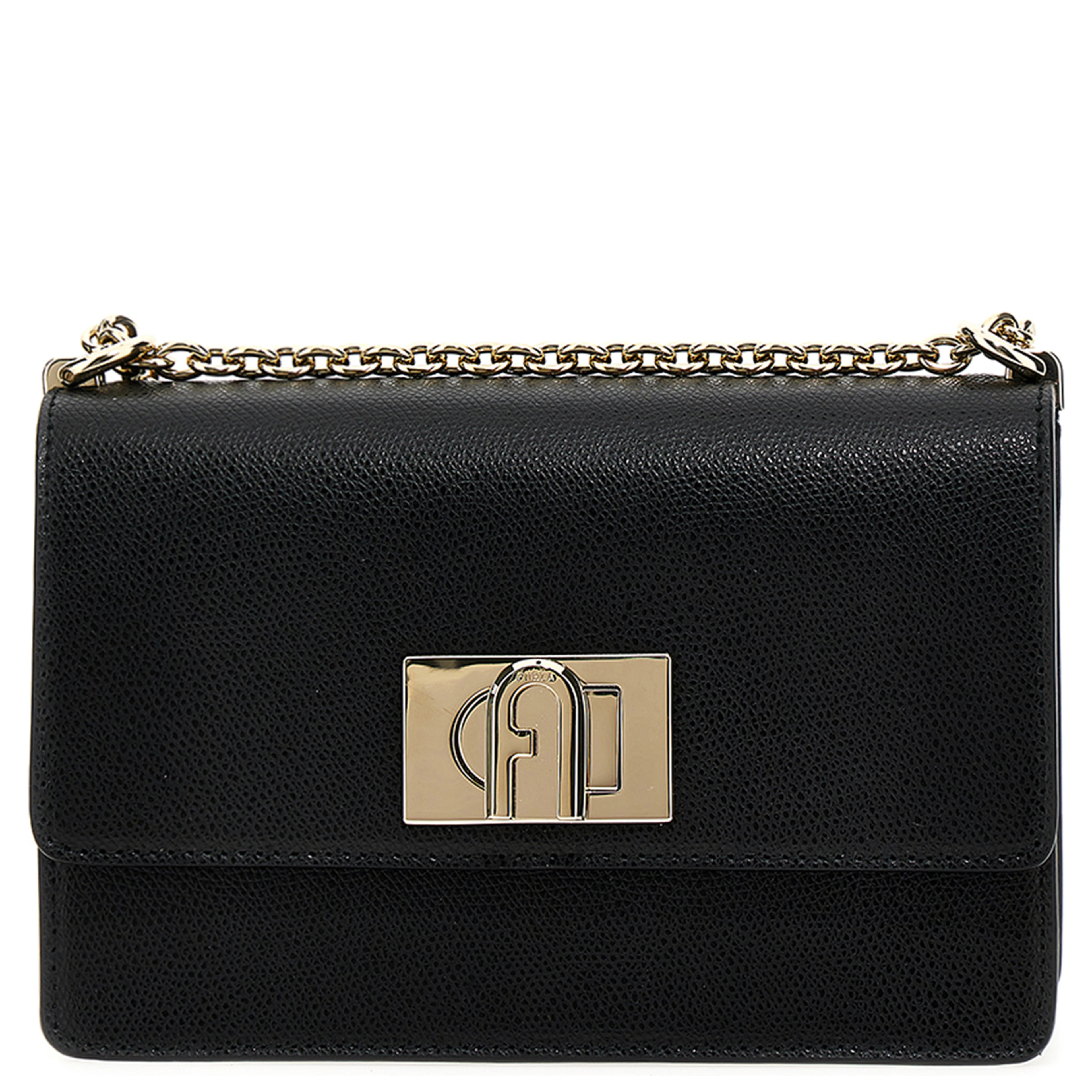 Black Leather Crossbody Bag