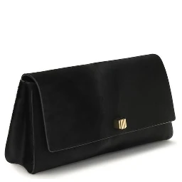 Black Calf Leather Bos Taurus Clutch Bag