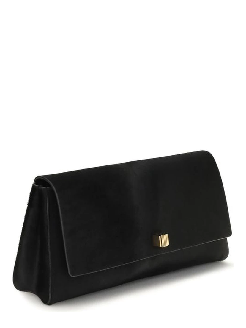Black Calf Leather Bos Taurus Clutch Bag