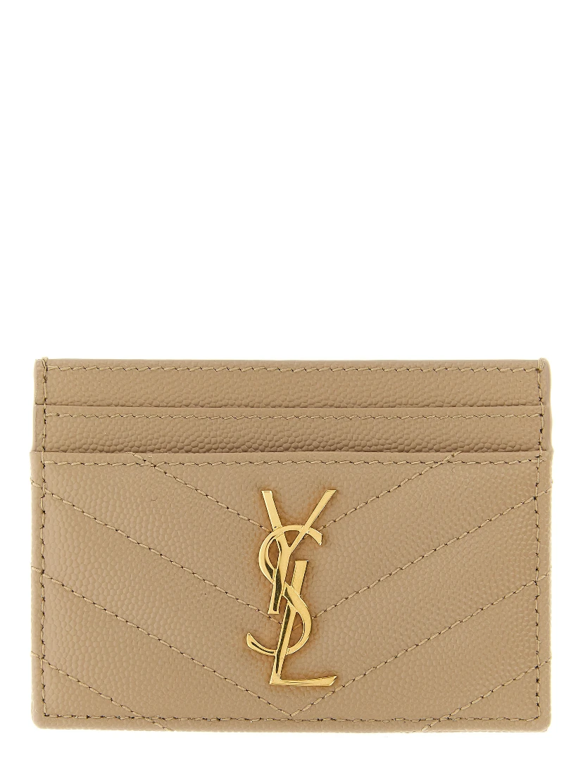 Beige Calfskin Cardholder