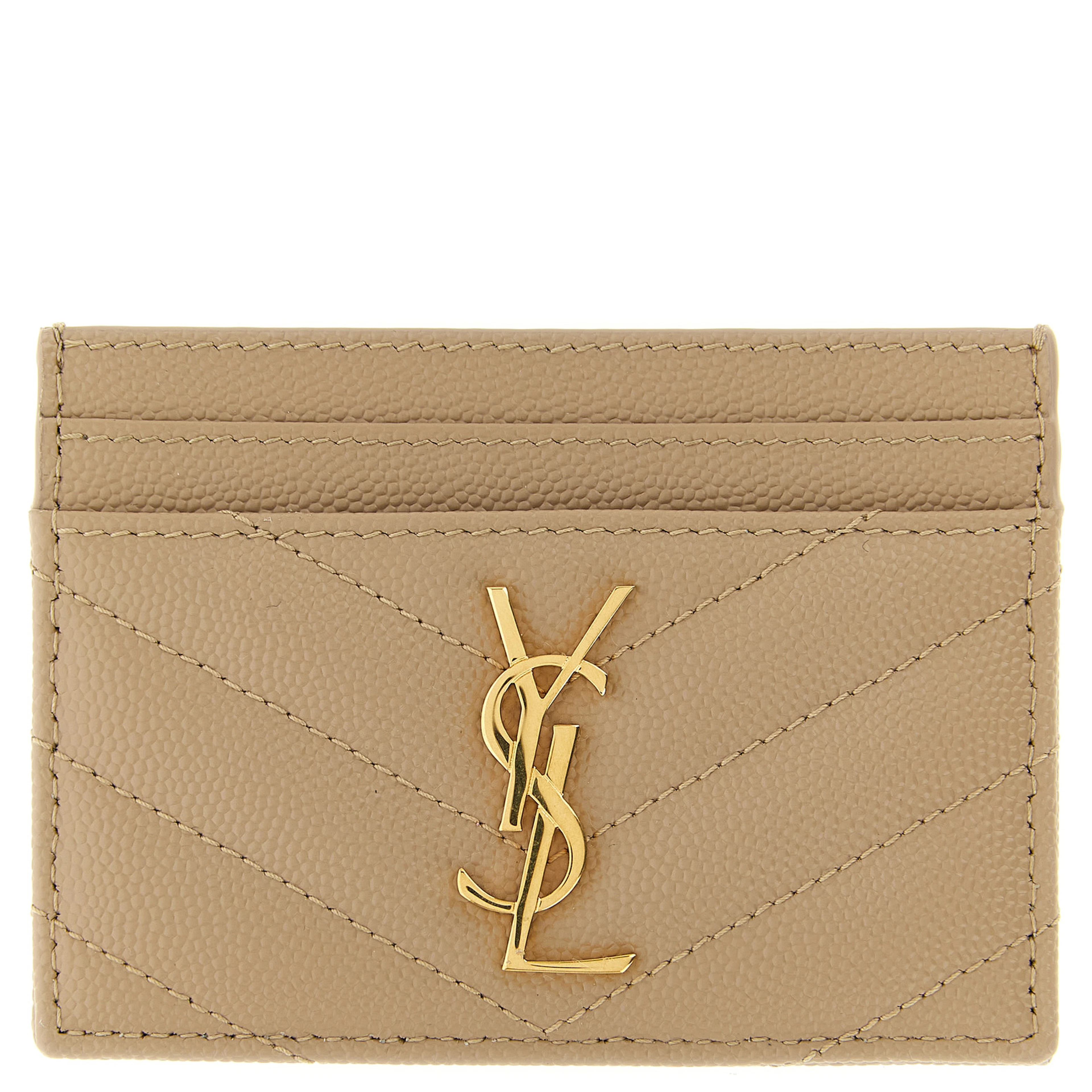 Beige Calfskin Cardholder