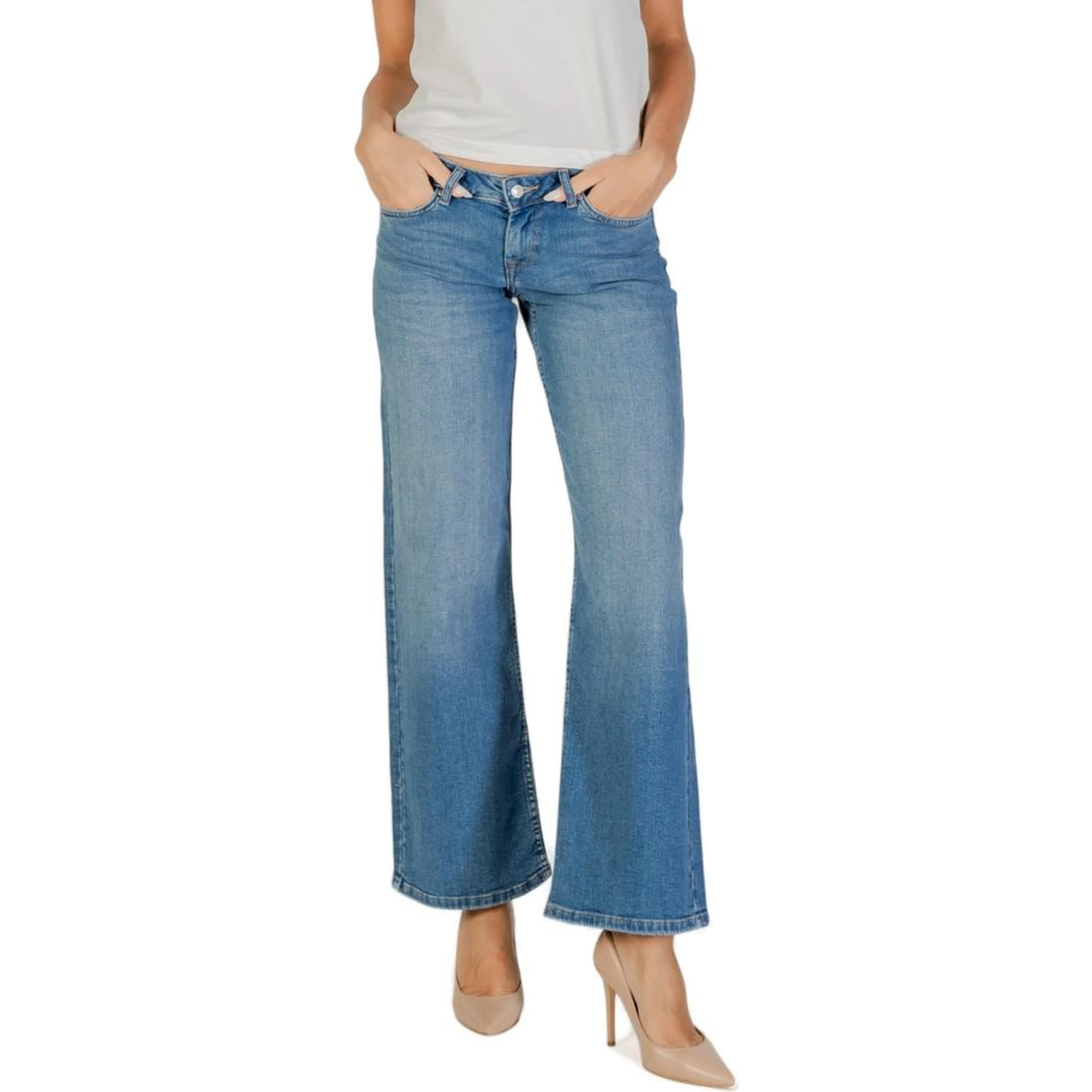 Blue Cotton Mom Jeans