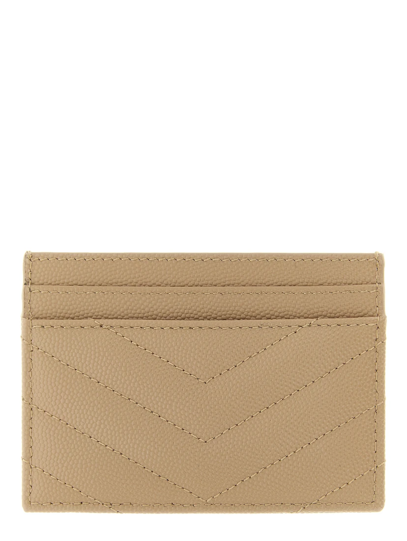 Beige Calfskin Cardholder