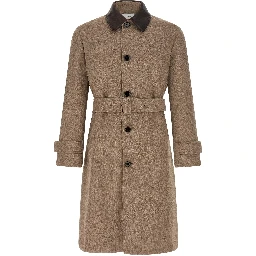Beige Virgin Wool Coat