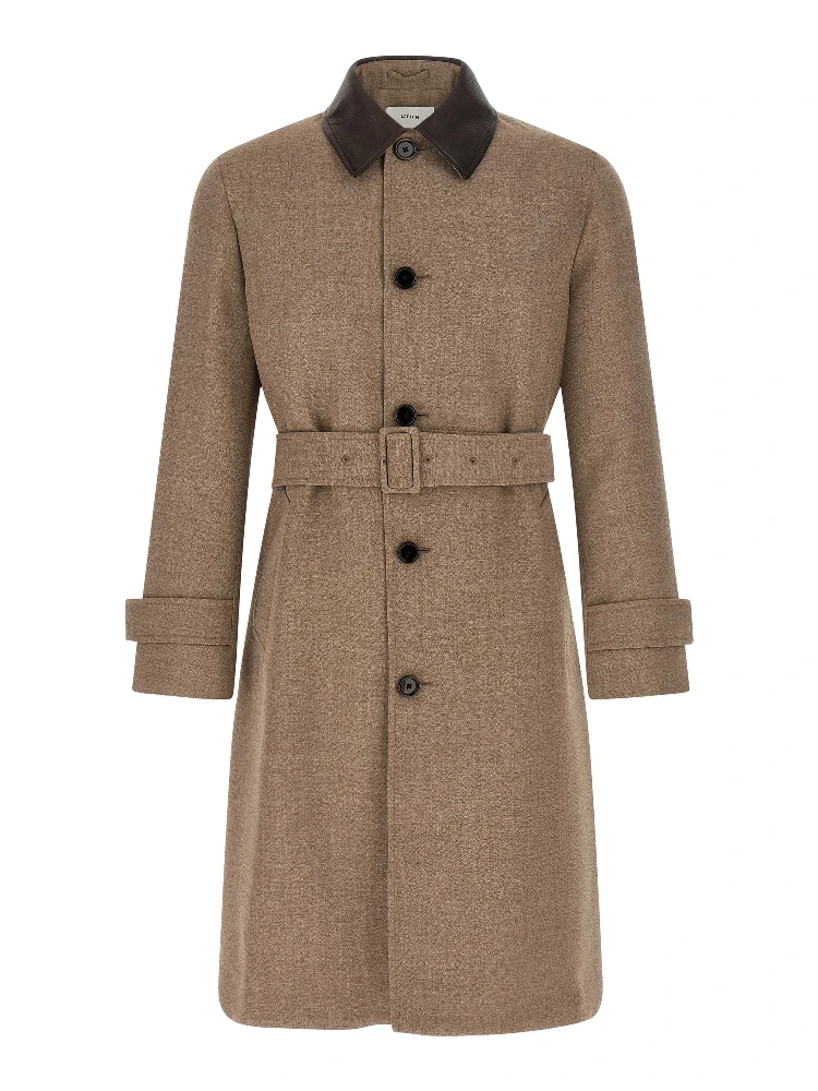 Beige Virgin Wool Coat