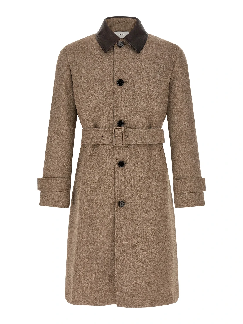Beige Virgin Wool Coat