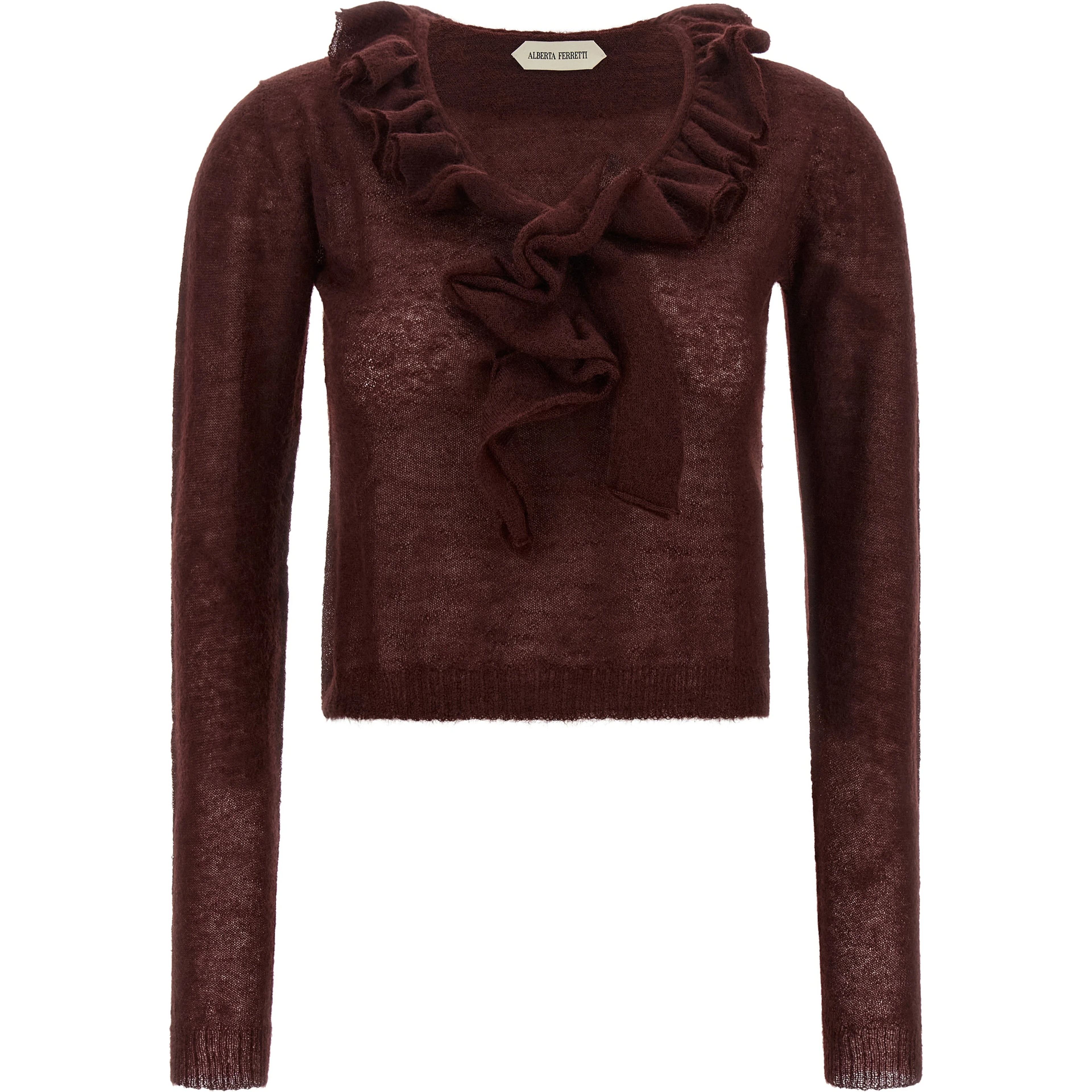 Bordeaux Polyamide Cardigan