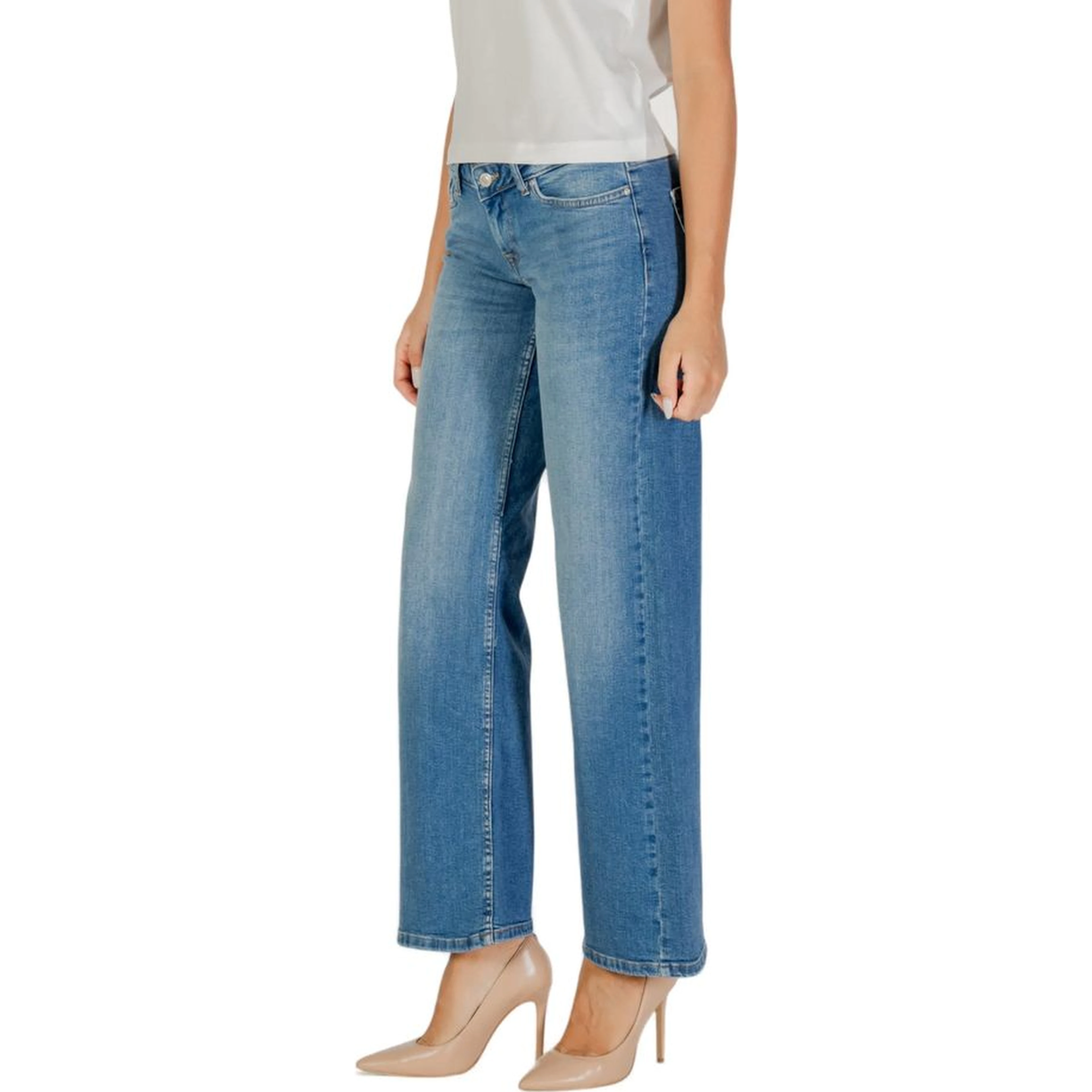 Blue Cotton Mom Jeans