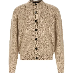 Beige Merino Wool Cardigan