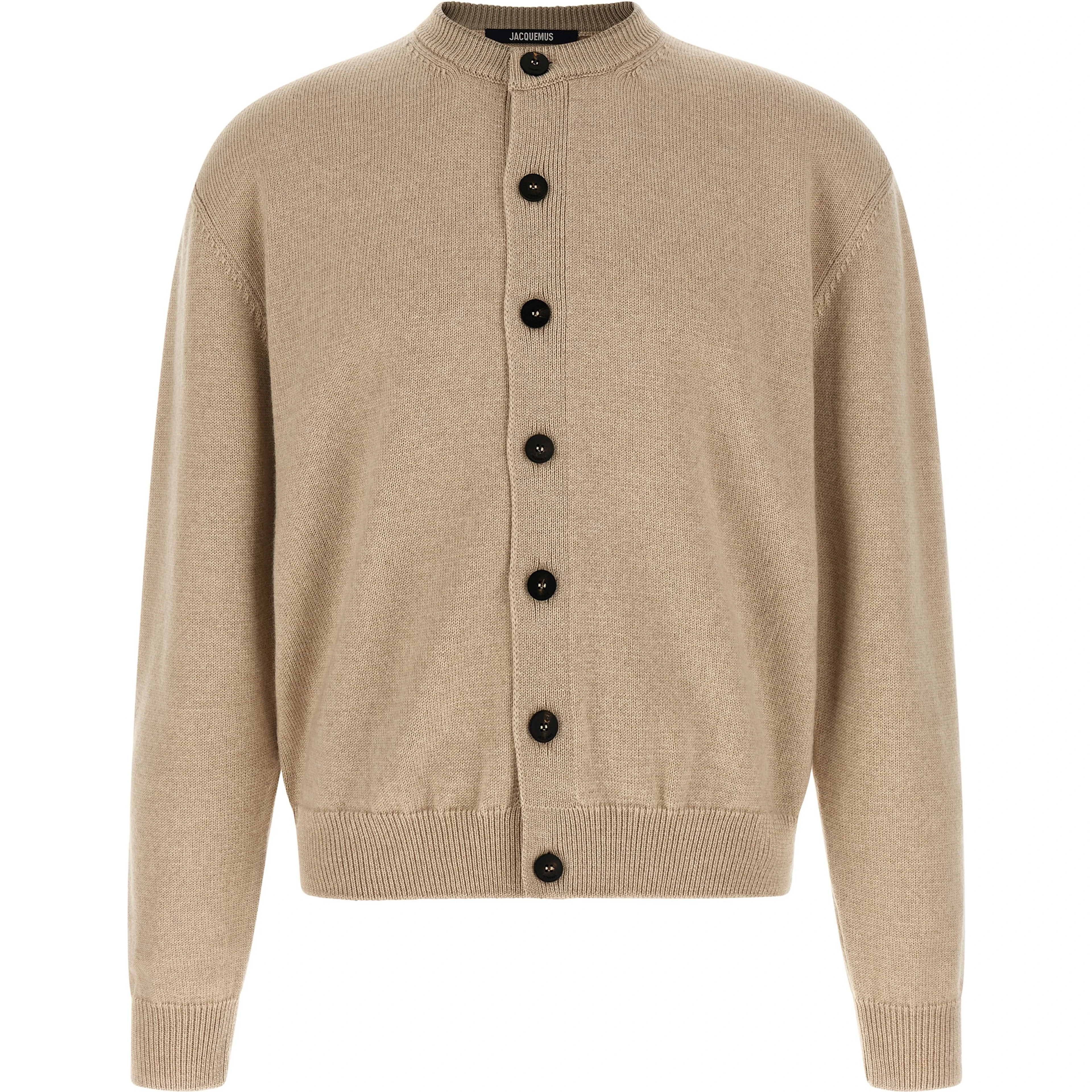 Beige Merino Wool Cardigan