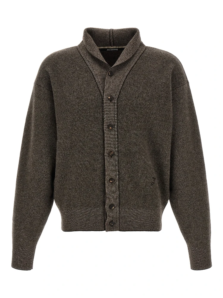 Brown Merino Wool Cardigan