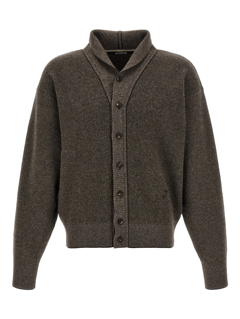 Brown Merino Wool Cardigan