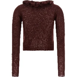Bordeaux Polyamide Cardigan
