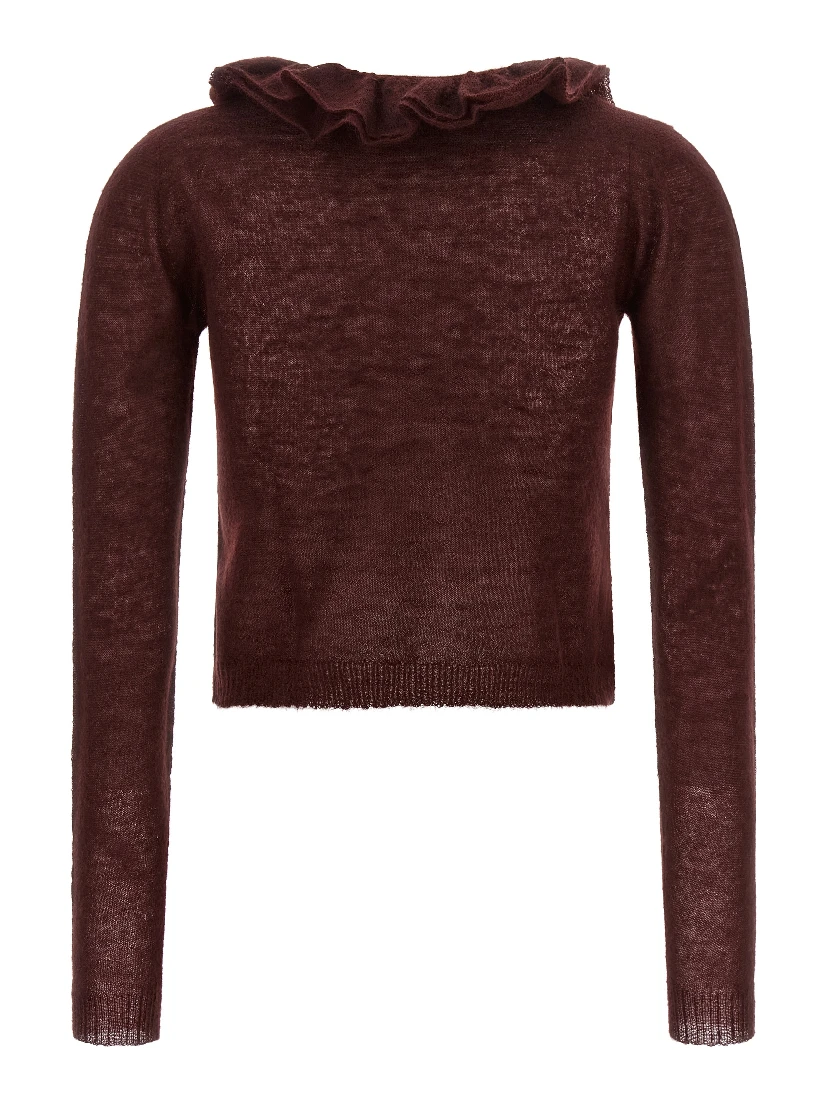 Bordeaux Polyamide Cardigan