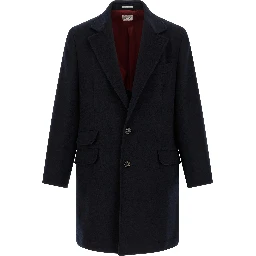 Blue Virgin Wool Coat