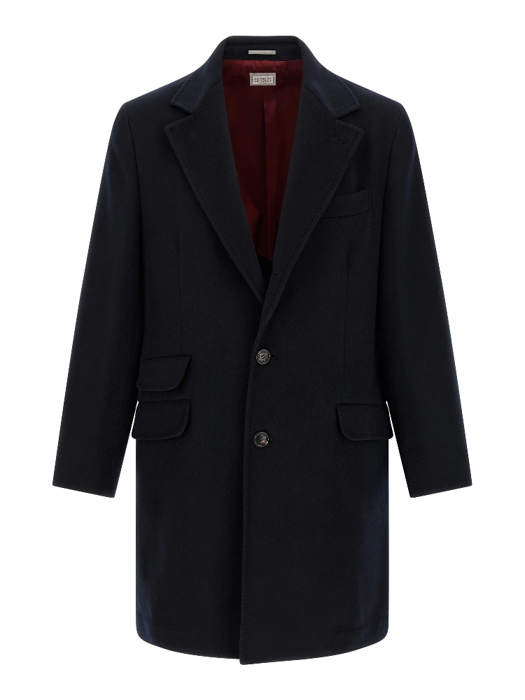 Blue Virgin Wool Coat