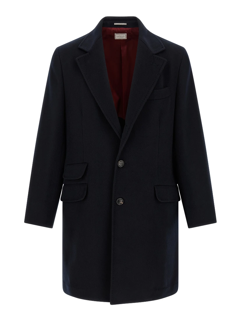 Blue Virgin Wool Coat