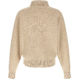 Beige Merino Wool Cardigan