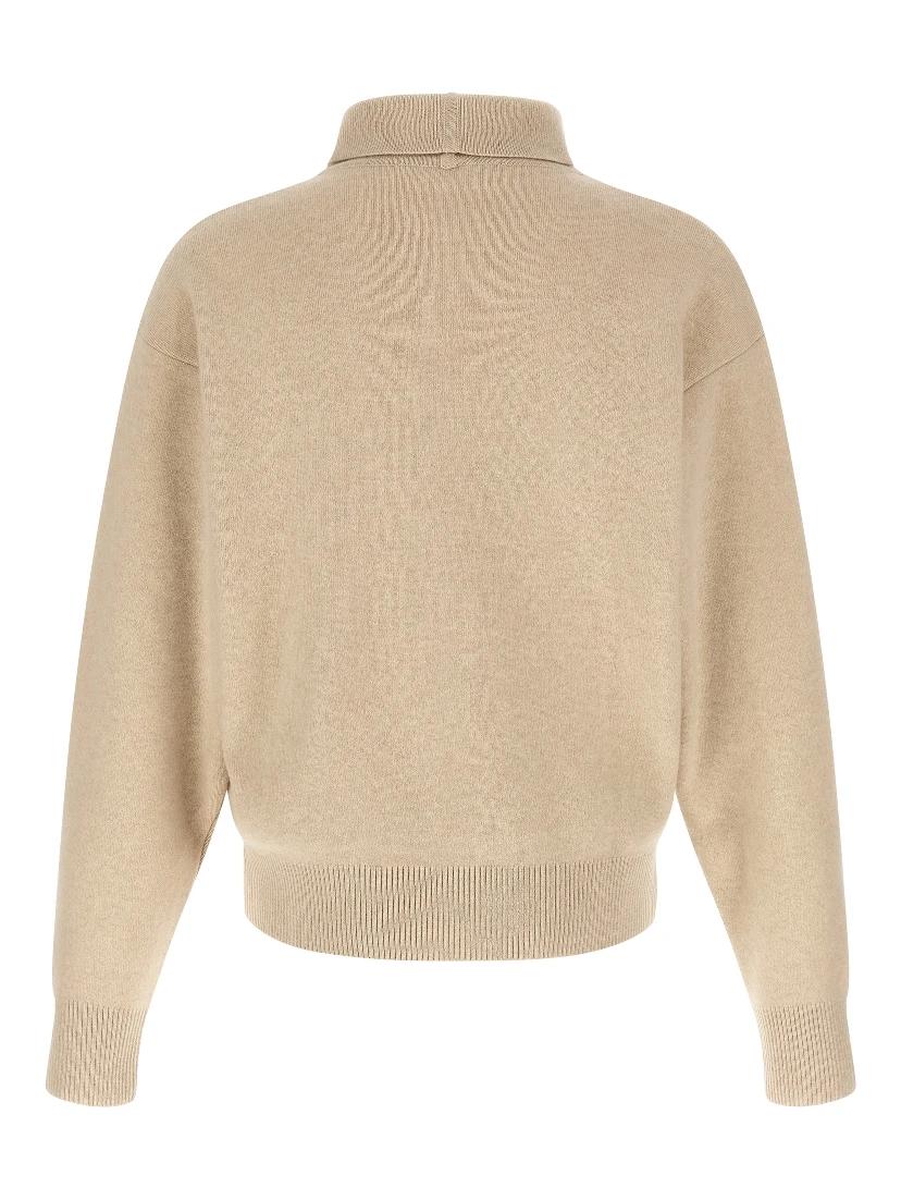 Beige Merino Wool Cardigan