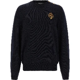 Blue Virgin Wool Cardigan