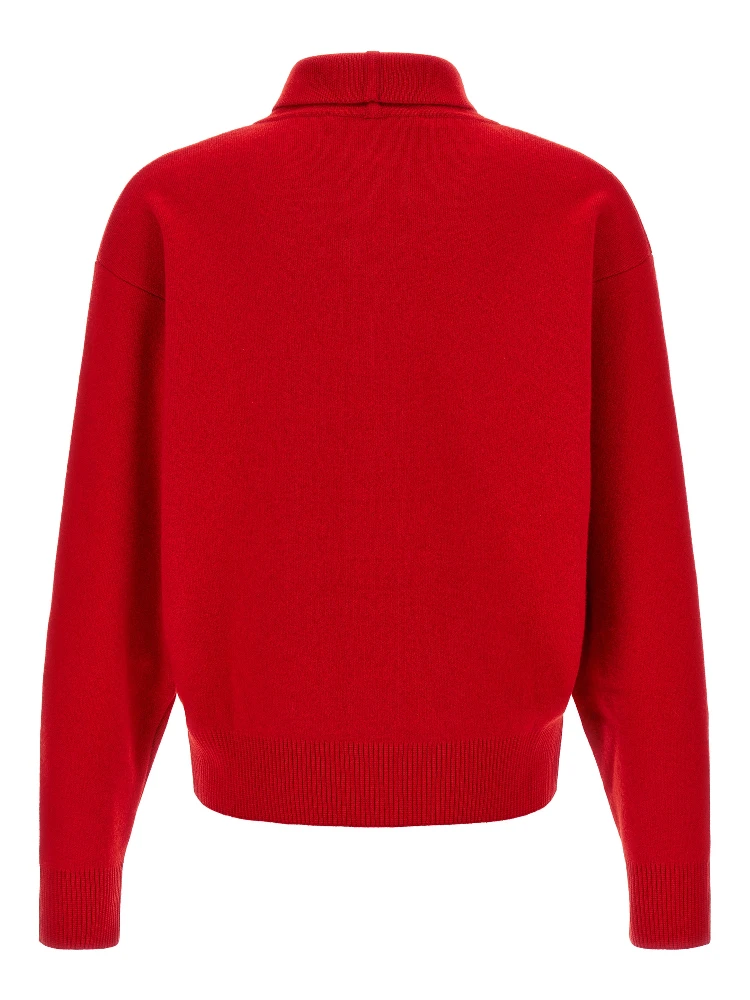 Red Merino Wool Cardigan alternative