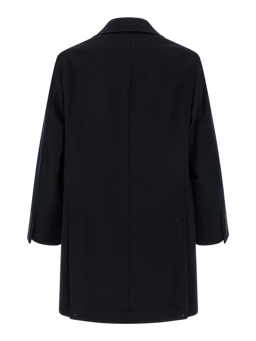 Blue Virgin Wool Coat