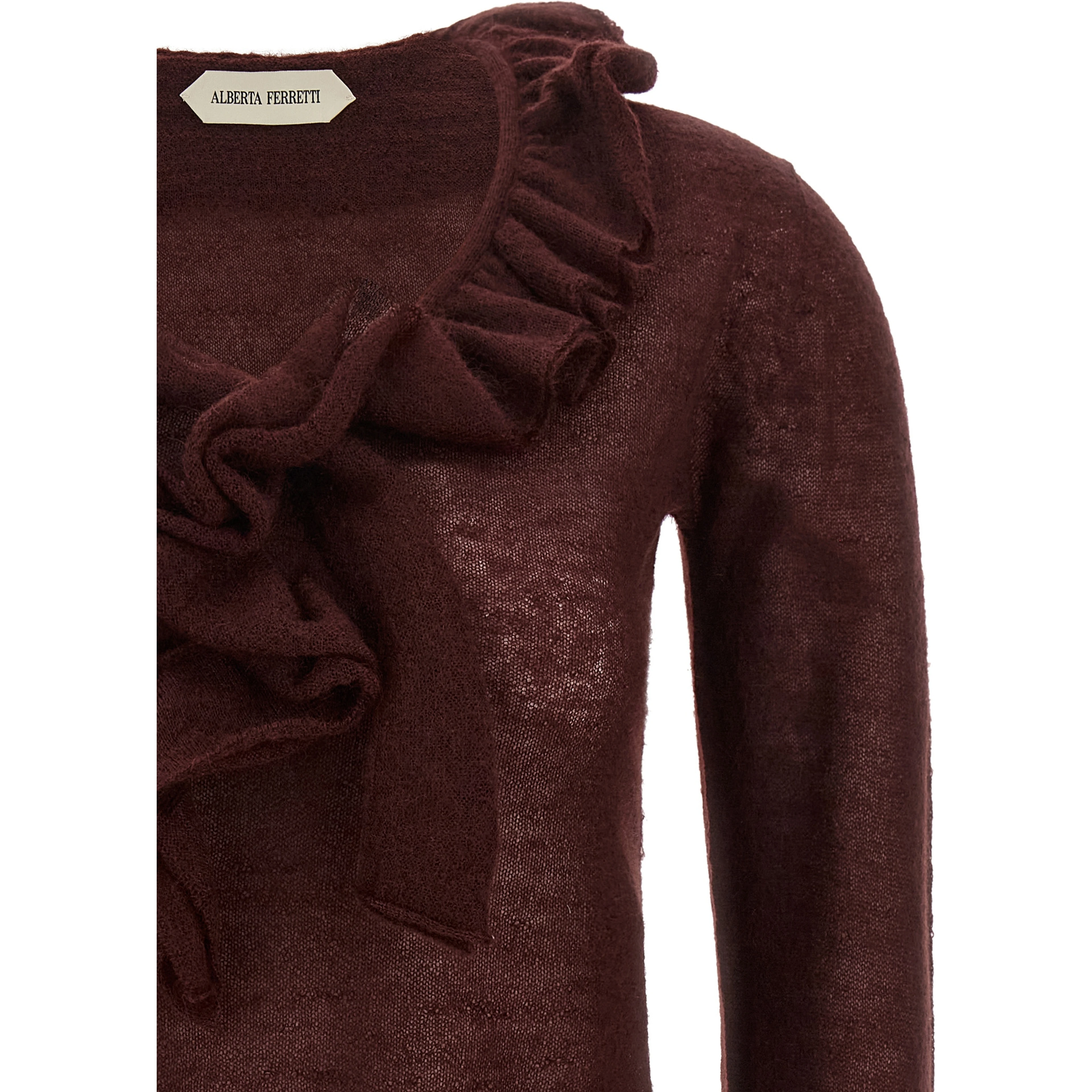 Bordeaux Polyamide Cardigan