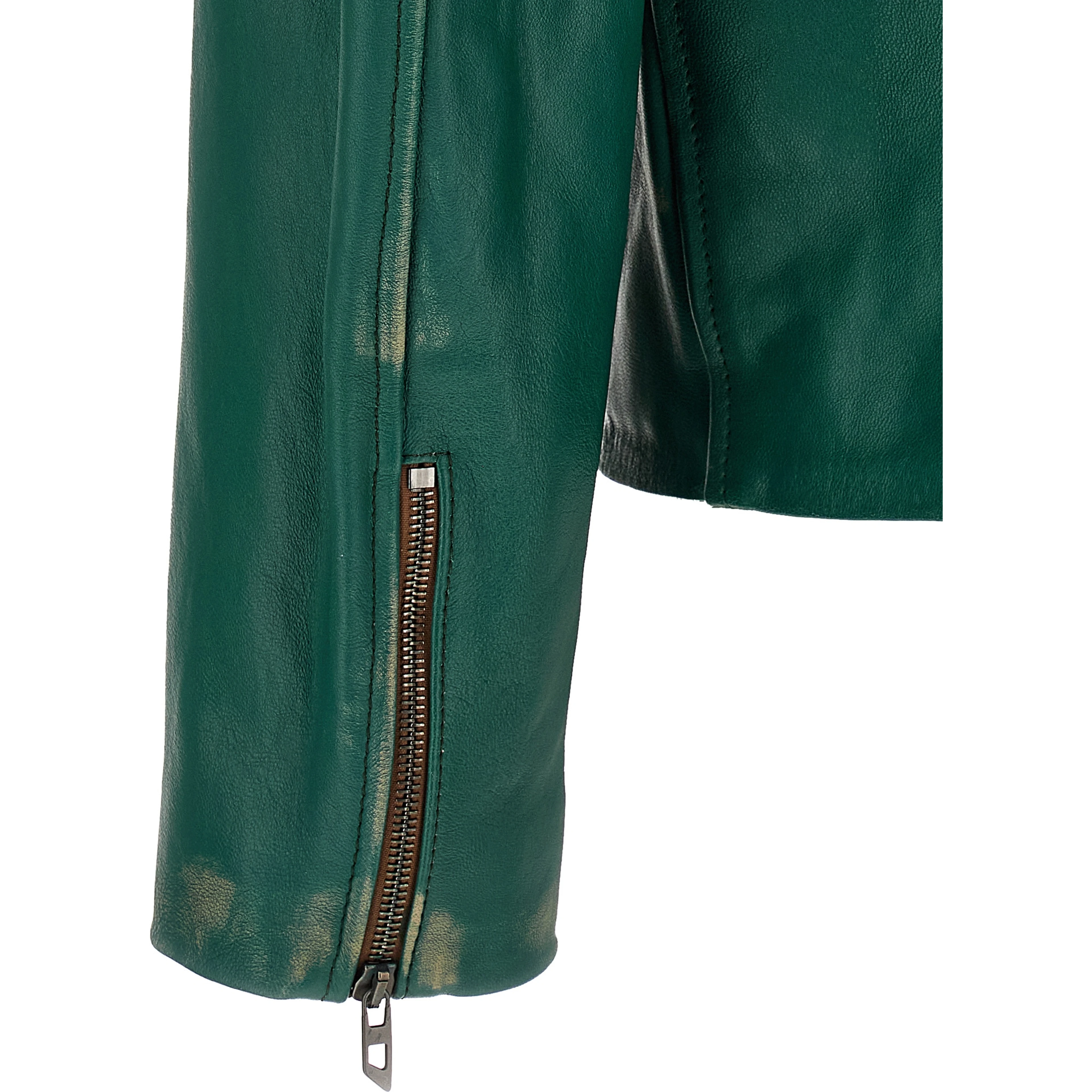 Bicolor Lamb Leather Leather Jacket