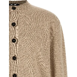 Beige Merino Wool Cardigan