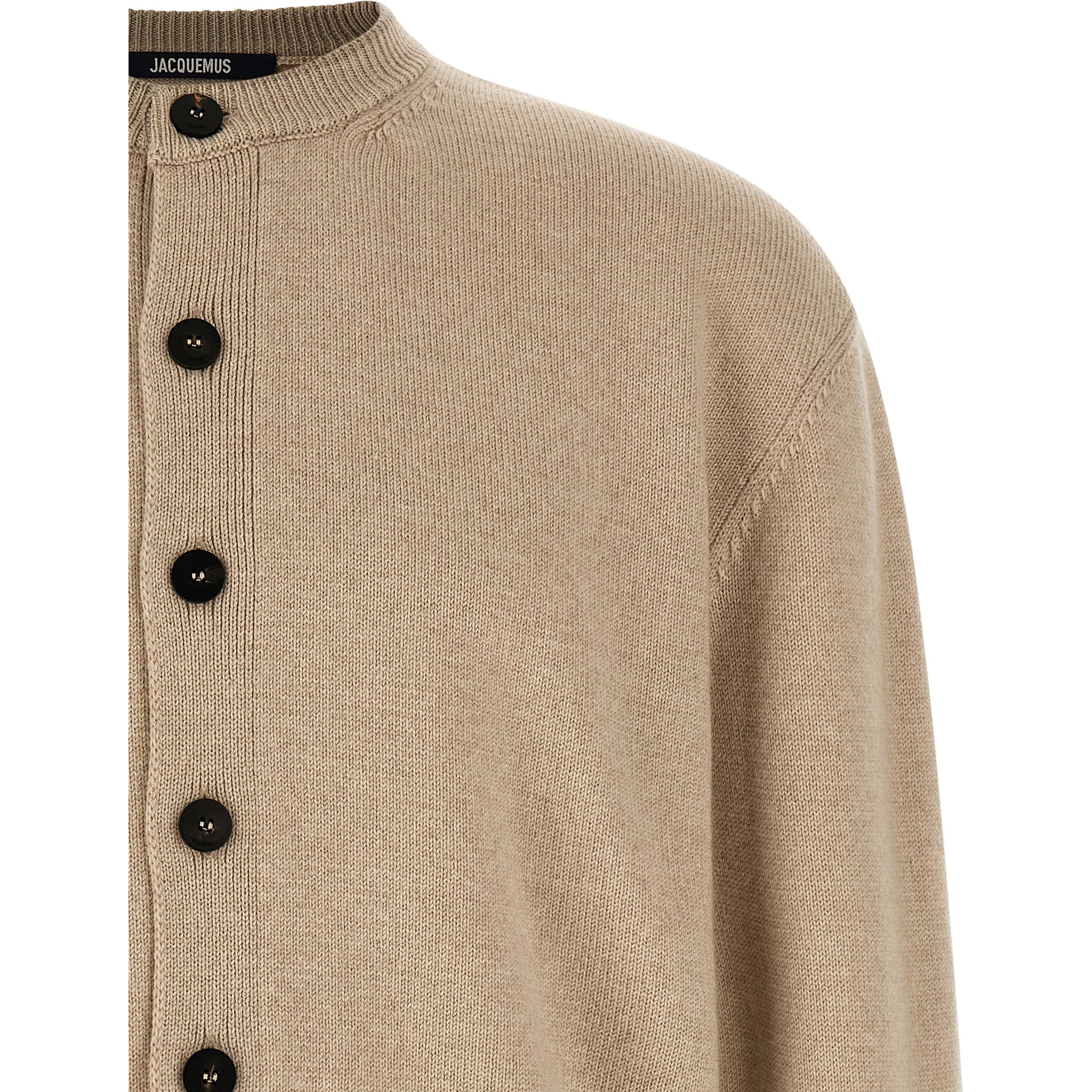 Beige Merino Wool Cardigan