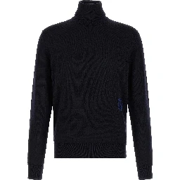 Blue Virgin Wool Cardigan