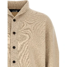 Beige Merino Wool Cardigan