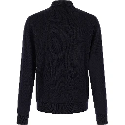 Blue Virgin Wool Polo Shirt