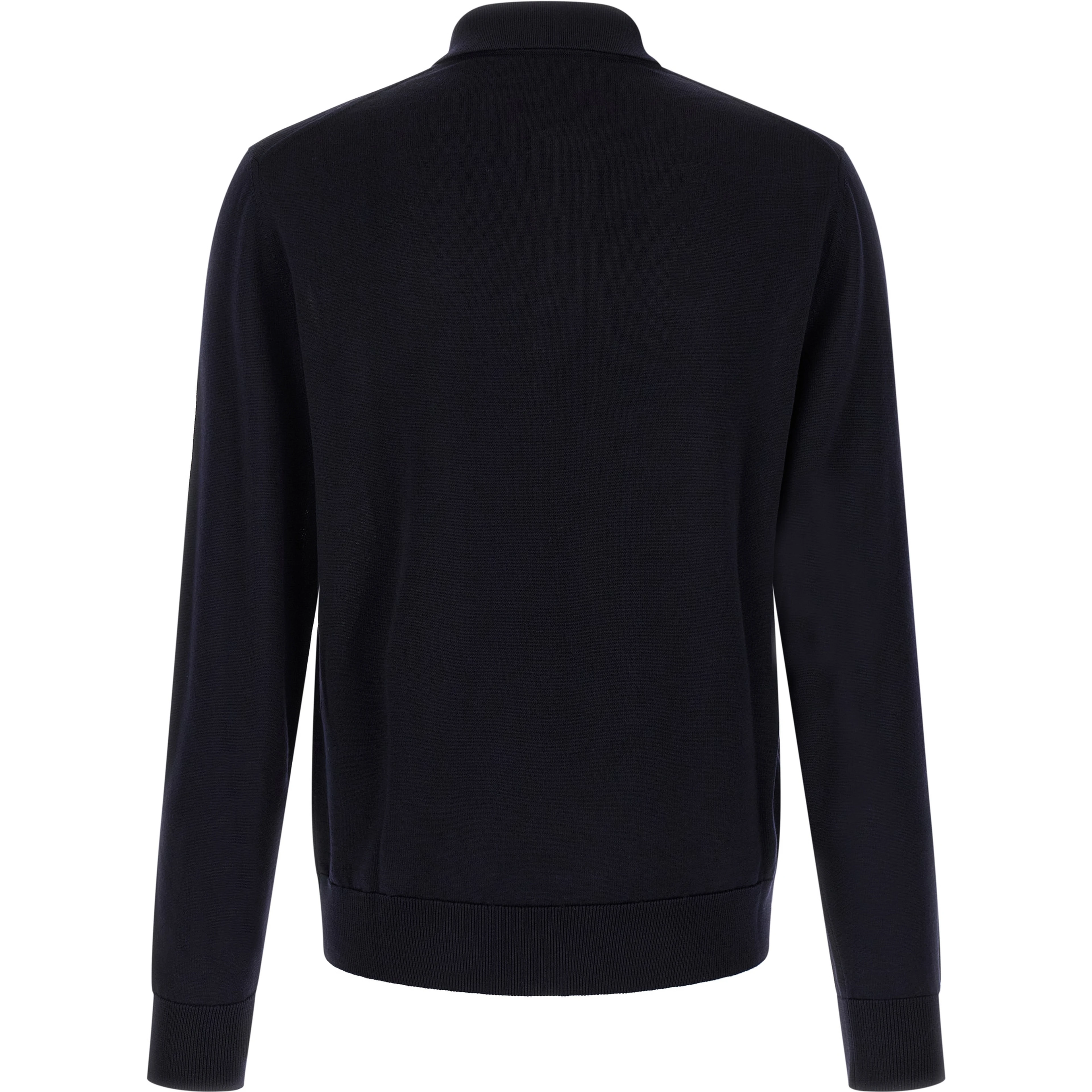 Blue Virgin Wool Polo Shirt