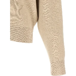 Beige Merino Wool Cardigan