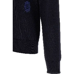 Blue Virgin Wool Polo Shirt